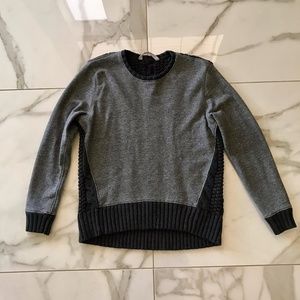 Athleta Gray Wool Blend Cable Knit Sweater XS